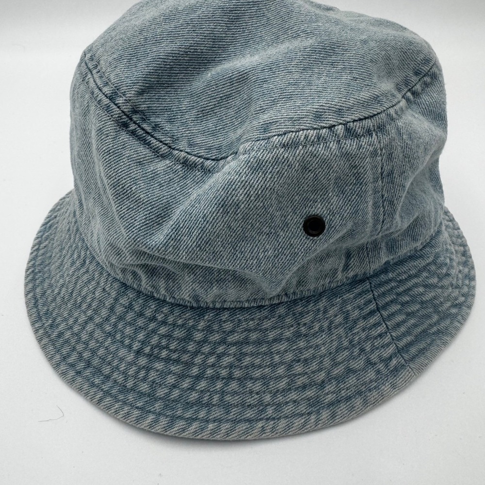 Newhattan Venice Beach California Denim Bucket Hat S/M Blue Patriotic USA - Picture 7 of 9